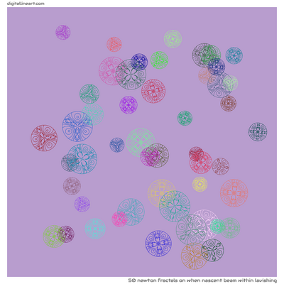 When Nascent Beam within Lavishing — 50 newton fractals