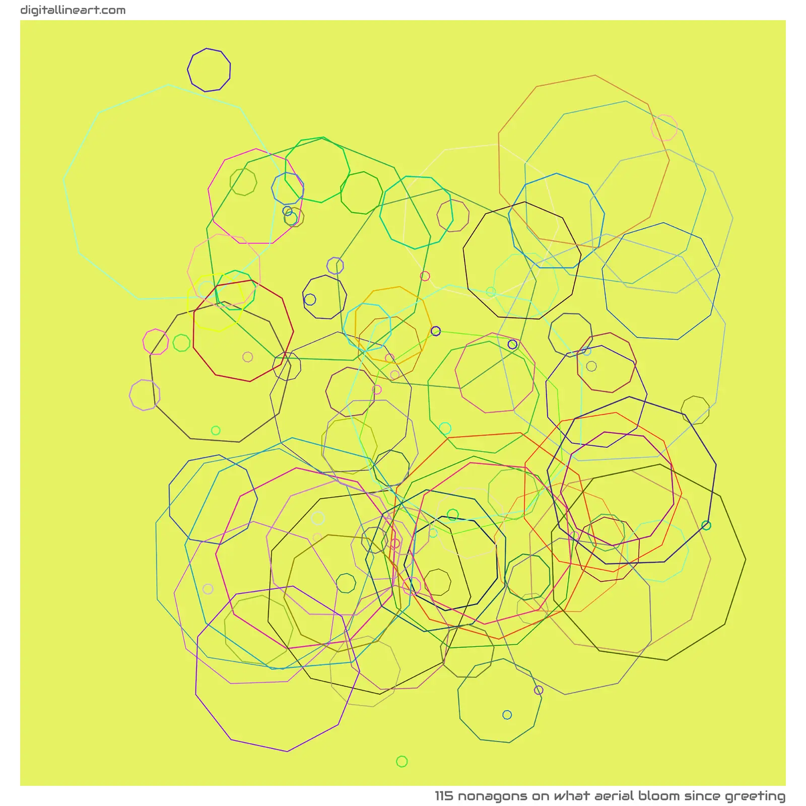 What Aerial Bloom Since Greeting — 115 nonagons