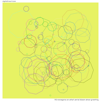 What Aerial Bloom Since Greeting — 115 nonagons