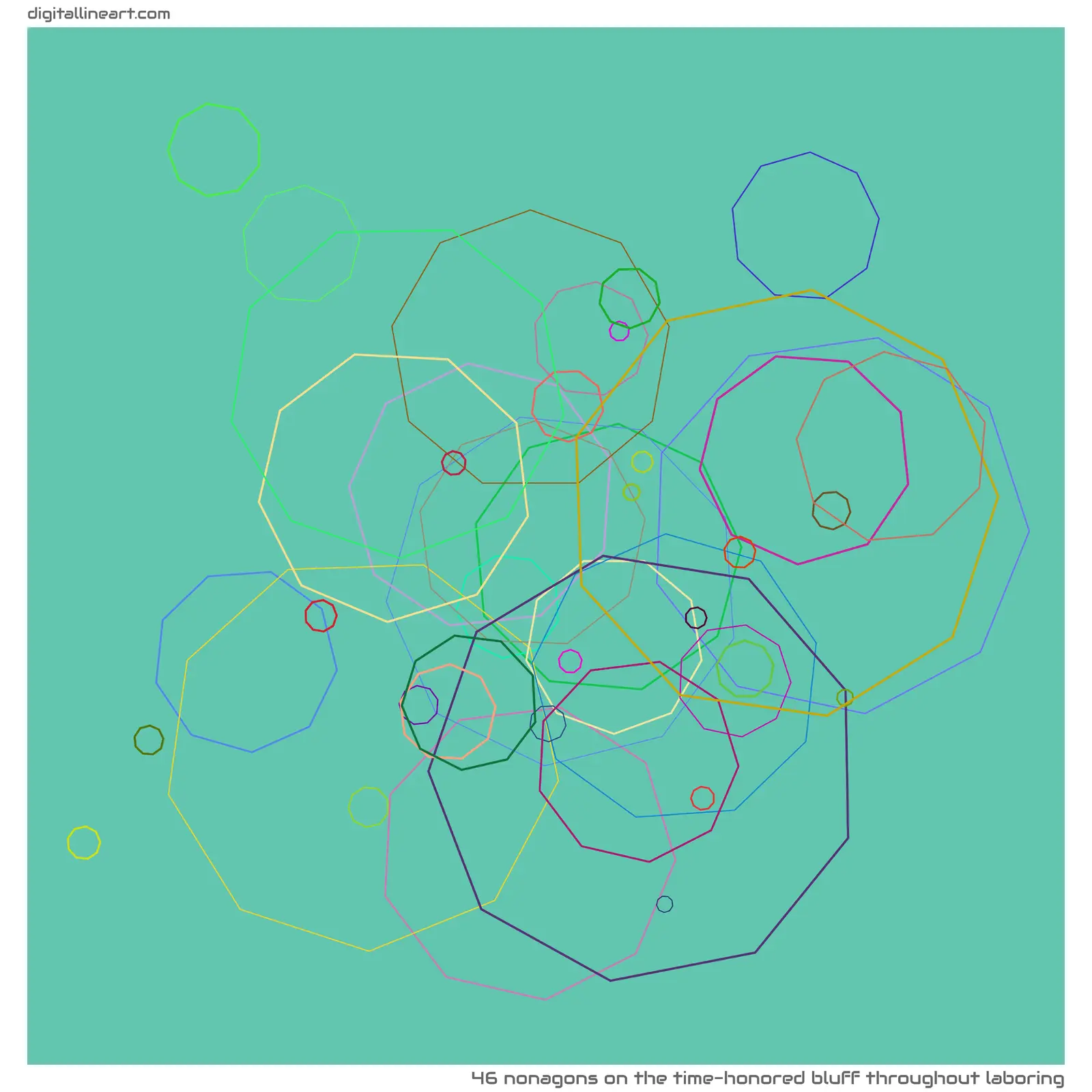 The Time-honored Bluff throughout Laboring — 46 nonagons
