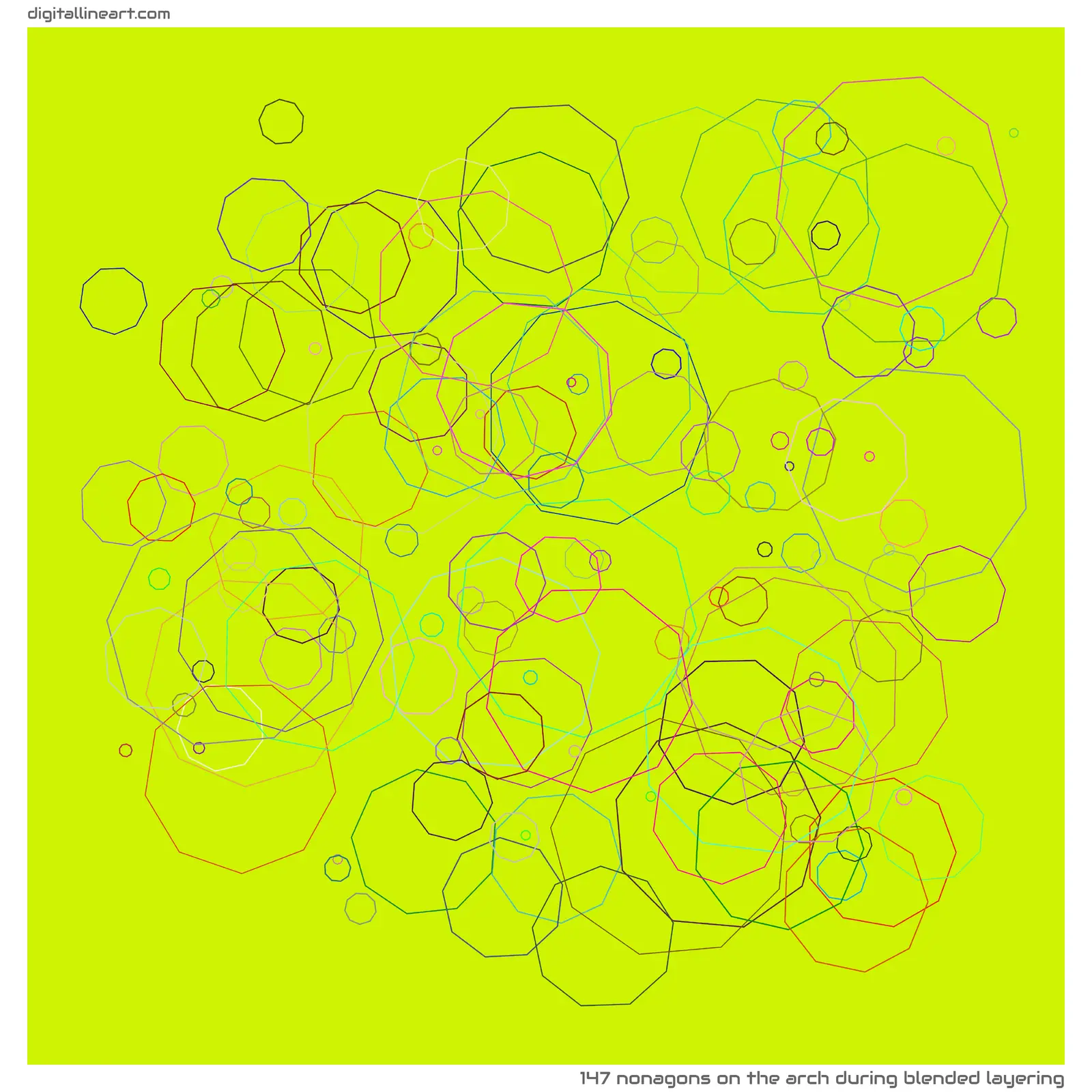 The Arch During Blended Layering — 147 nonagons