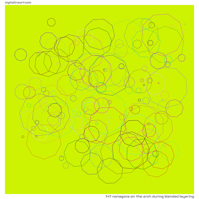 The Arch During Blended Layering — 147 nonagons