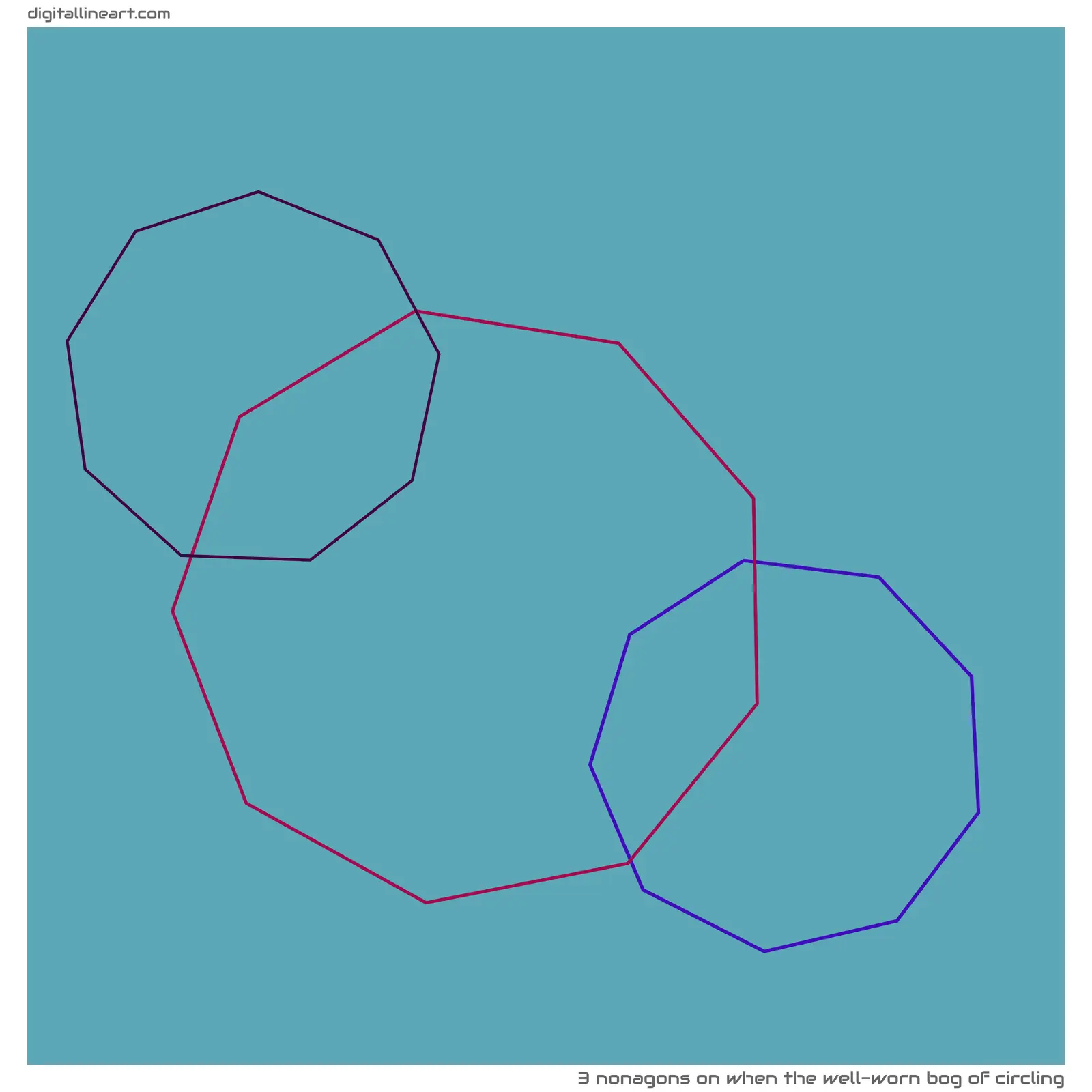 When the Well-worn Bog of Circling — 3 nonagons
