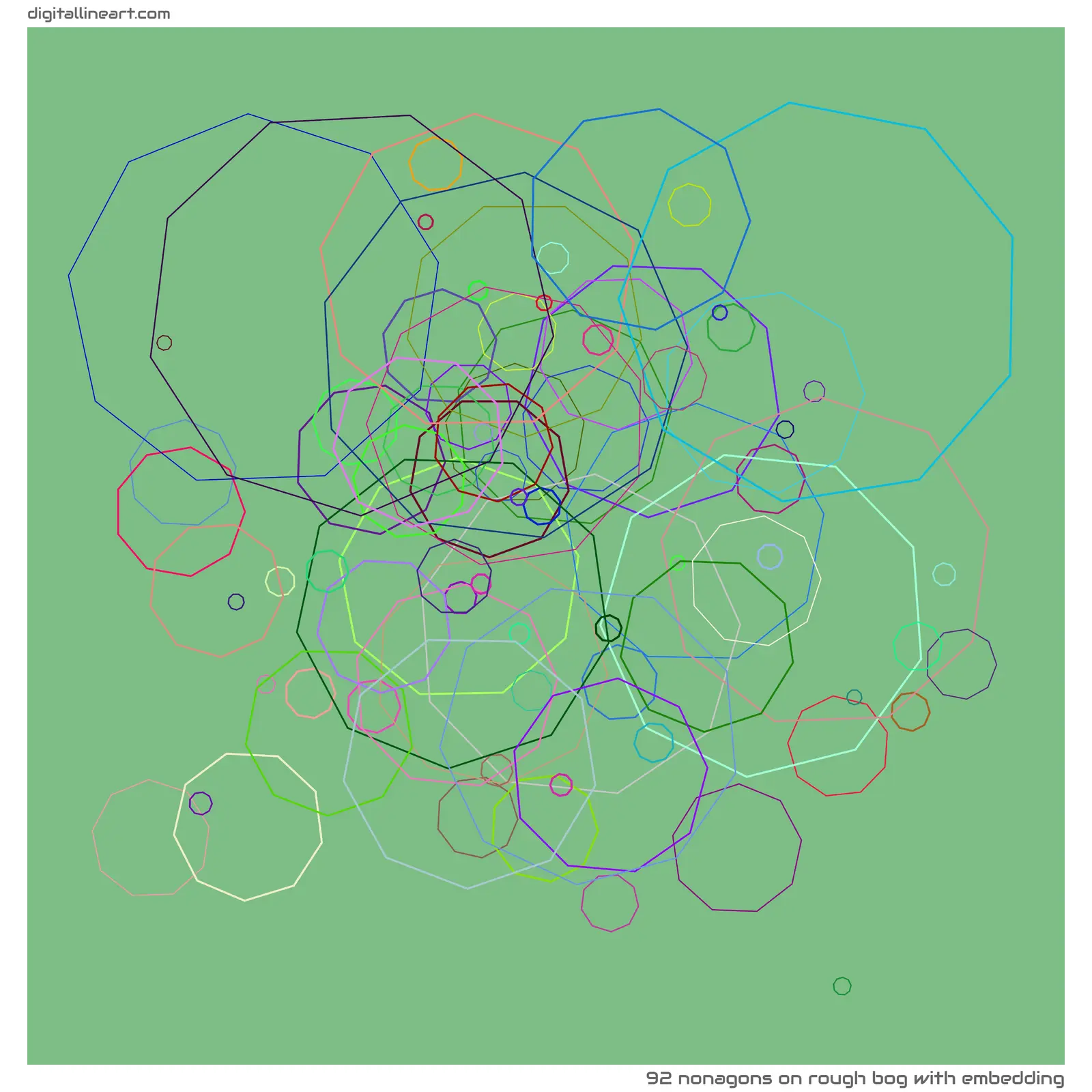 Rough Bog with Embedding — 92 nonagons