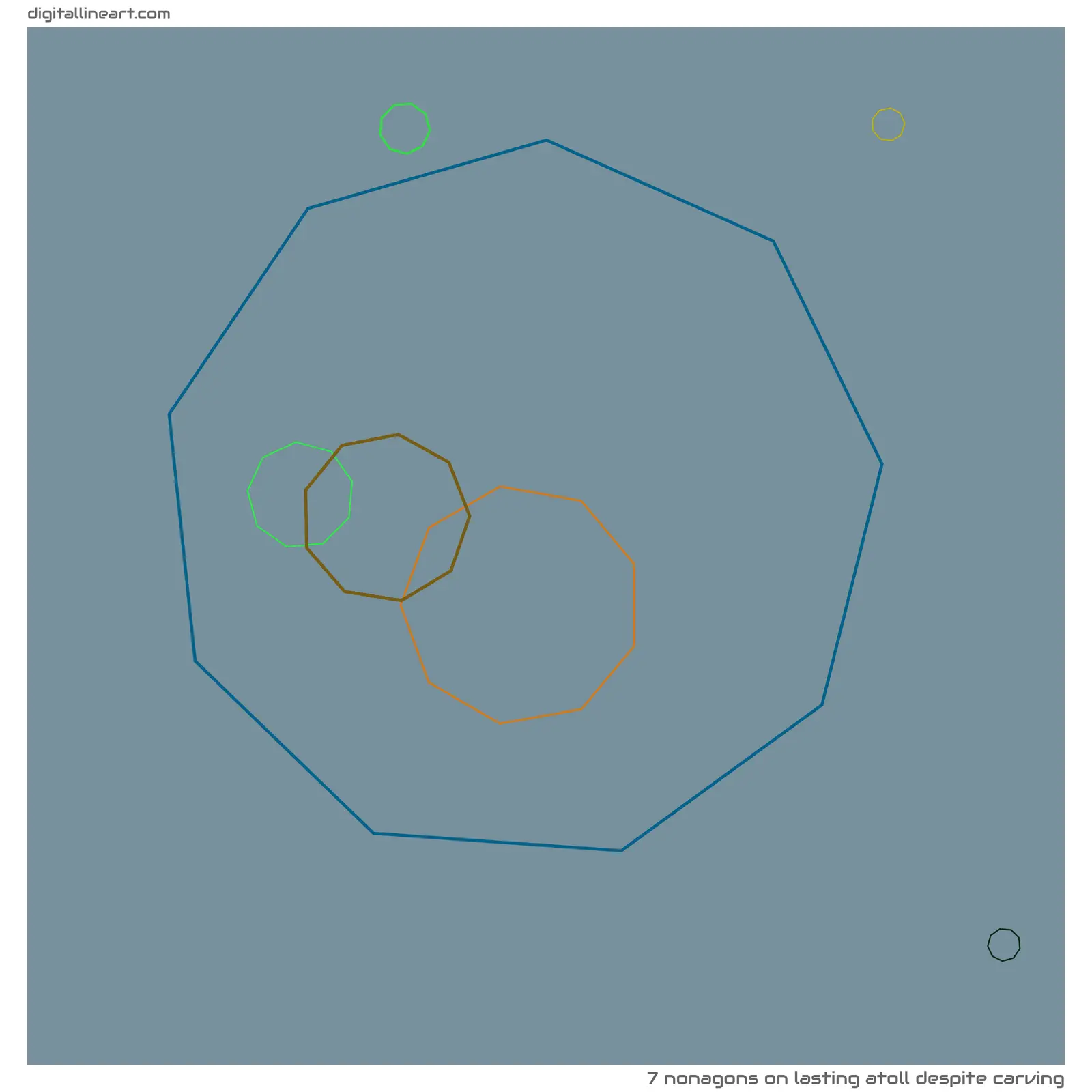 Lasting Atoll despite Carving — 7 nonagons