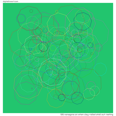 When Clay-rolled Atoll out Resting — 135 nonagons