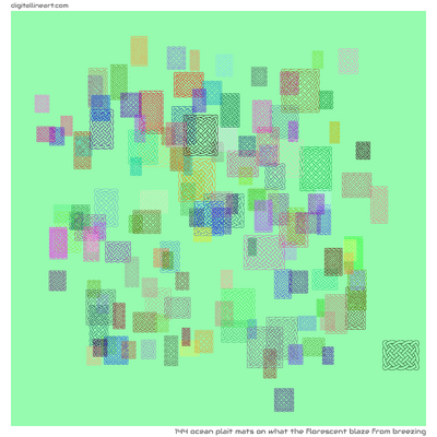 What the Florescent Blaze from Breezing — 144 ocean plait mats