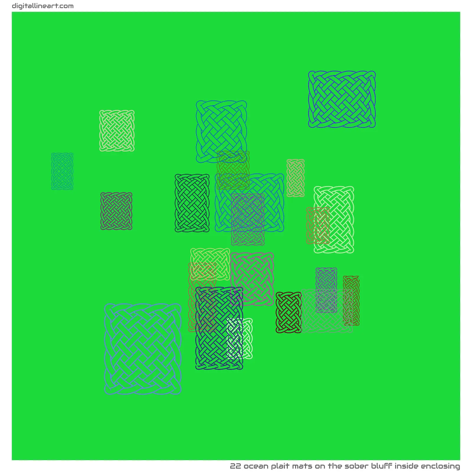 The Sober Bluff Inside Enclosing — 22 ocean plait mats