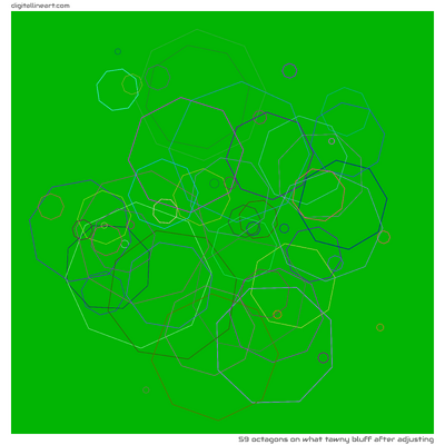 What Tawny Bluff after Adjusting — 59 octagons