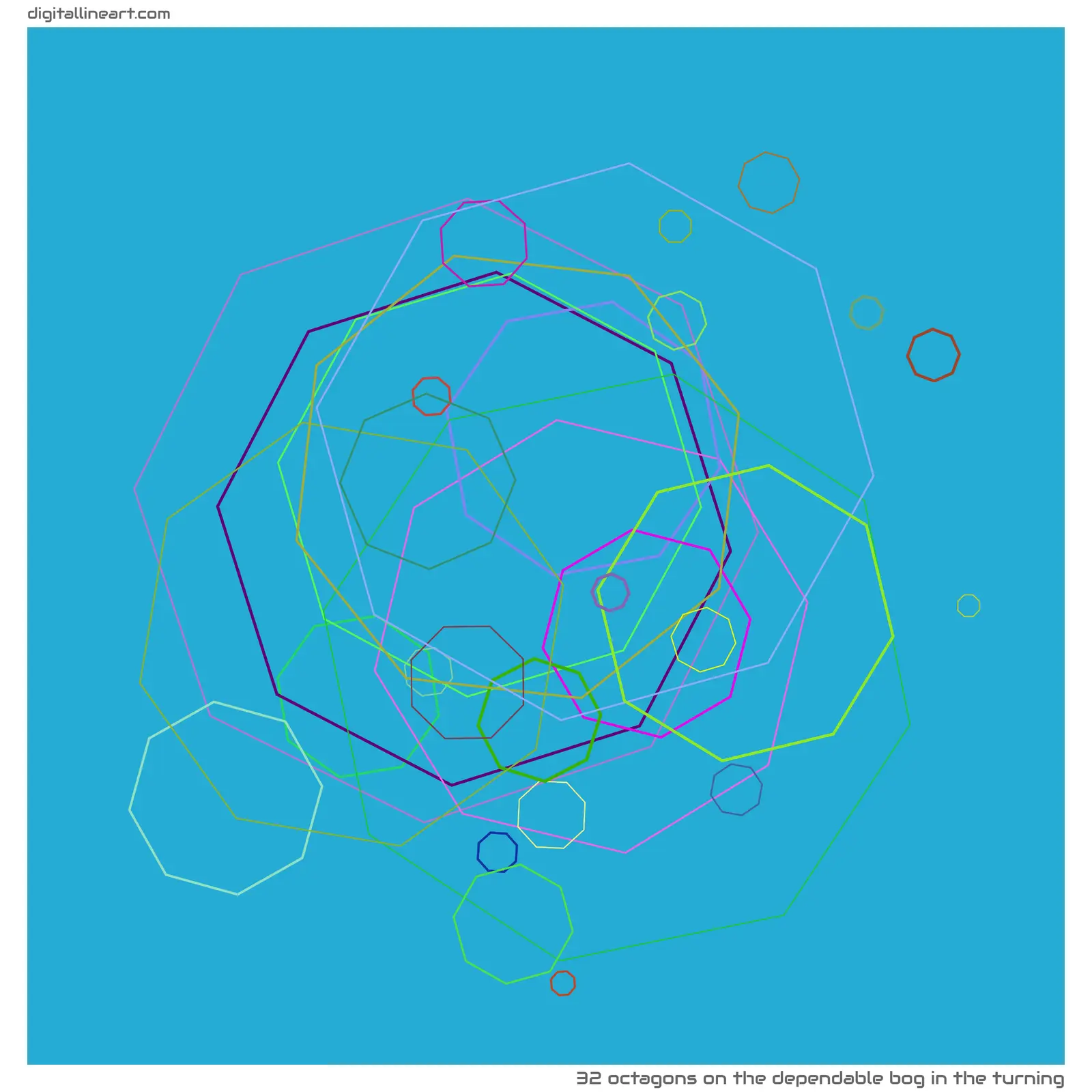 The Dependable Bog in the Turning — 32 octagons