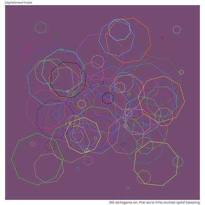 The Acre into Muted-gold Keeping — 92 octagons