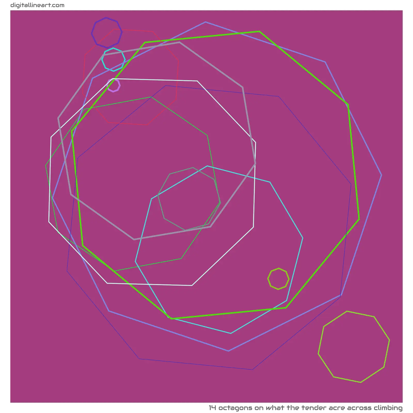 What the Tender Acre across Climbing — 14 octagons