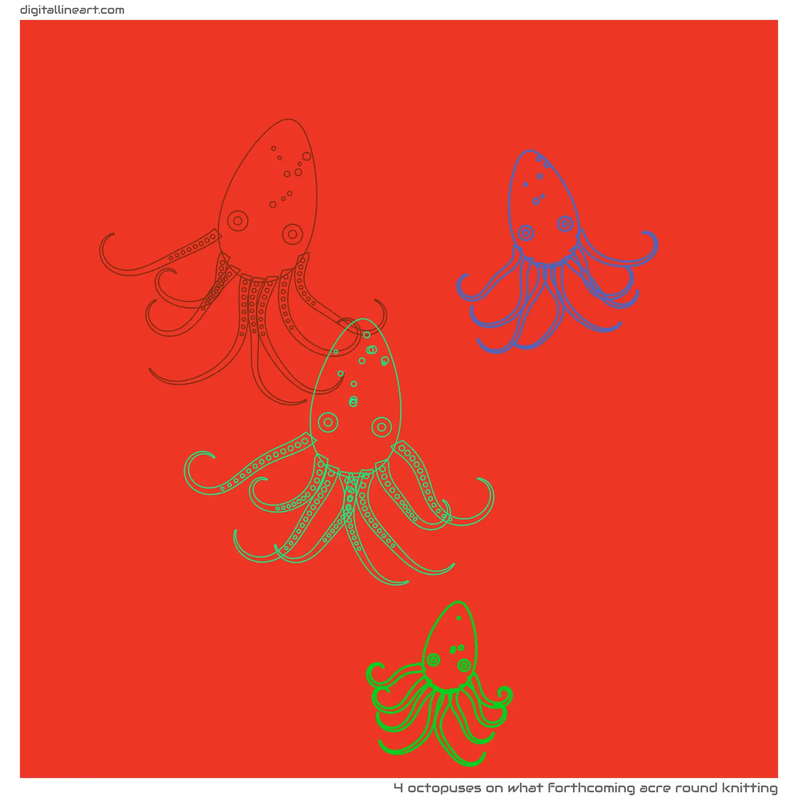 What Forthcoming Acre round Knitting — 4 octopuses