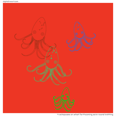 What Forthcoming Acre round Knitting — 4 octopuses