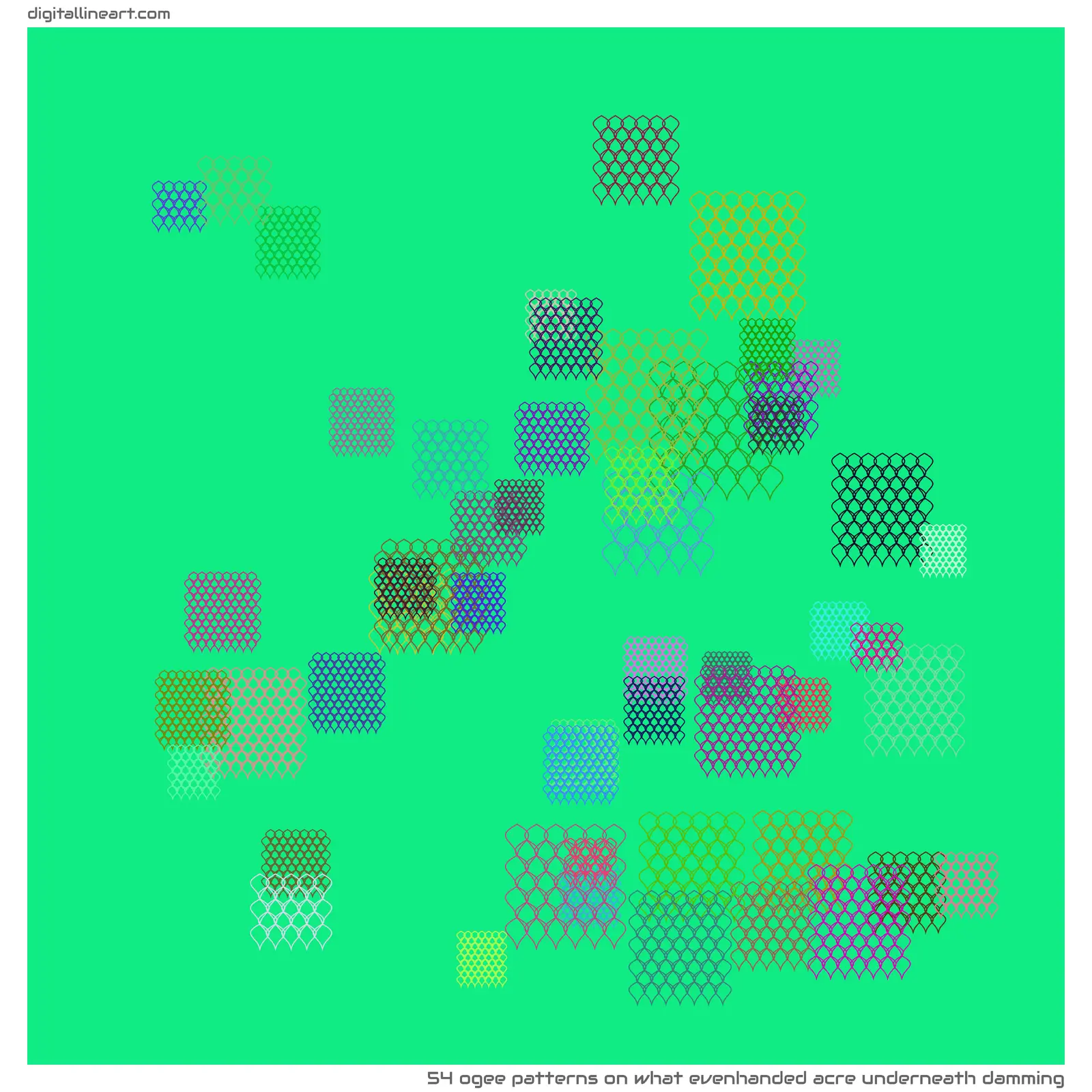 What Evenhanded Acre underneath Damming — 54 ogee patterns