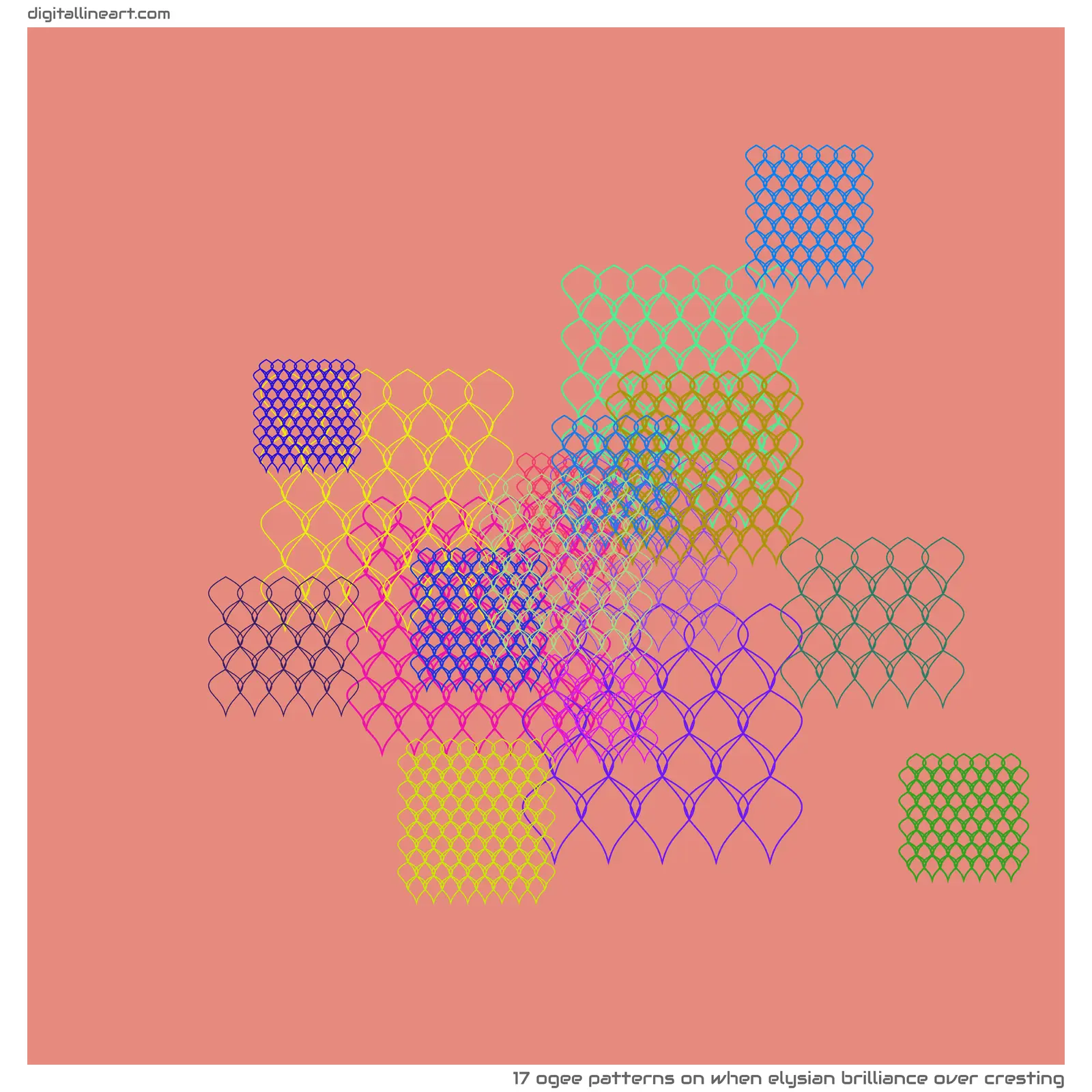 When Elysian Brilliance over Cresting — 17 ogee patterns