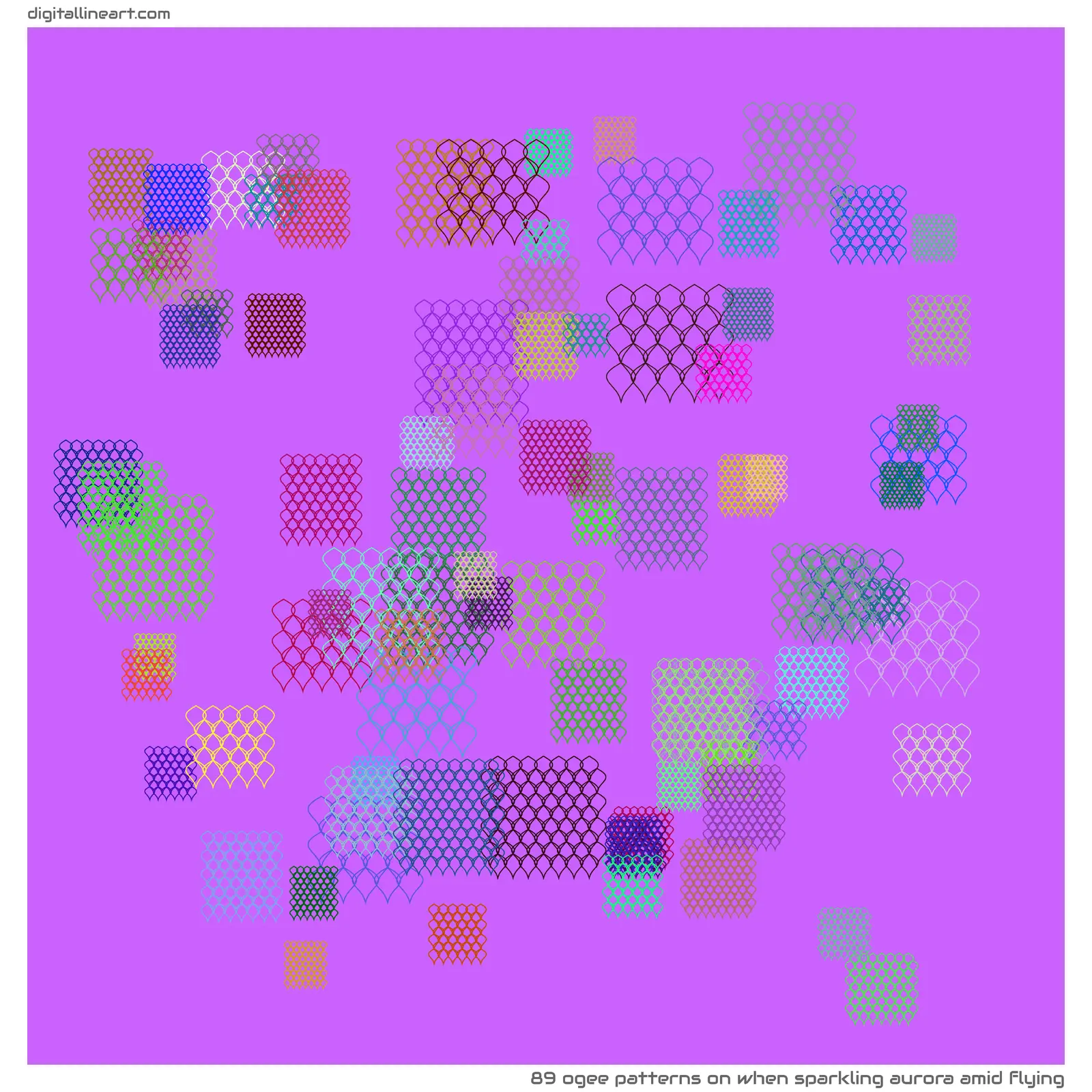 When Sparkling Aurora amid Flying — 89 ogee patterns