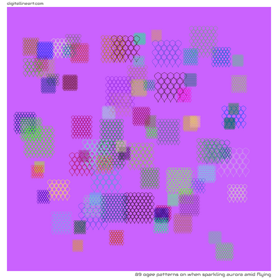 When Sparkling Aurora amid Flying — 89 ogee patterns