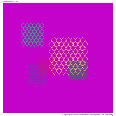 Distant Arch past the Working — 5 ogee patterns