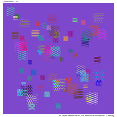 The Acre in Evenhanded Clearing — 75 ogee patterns