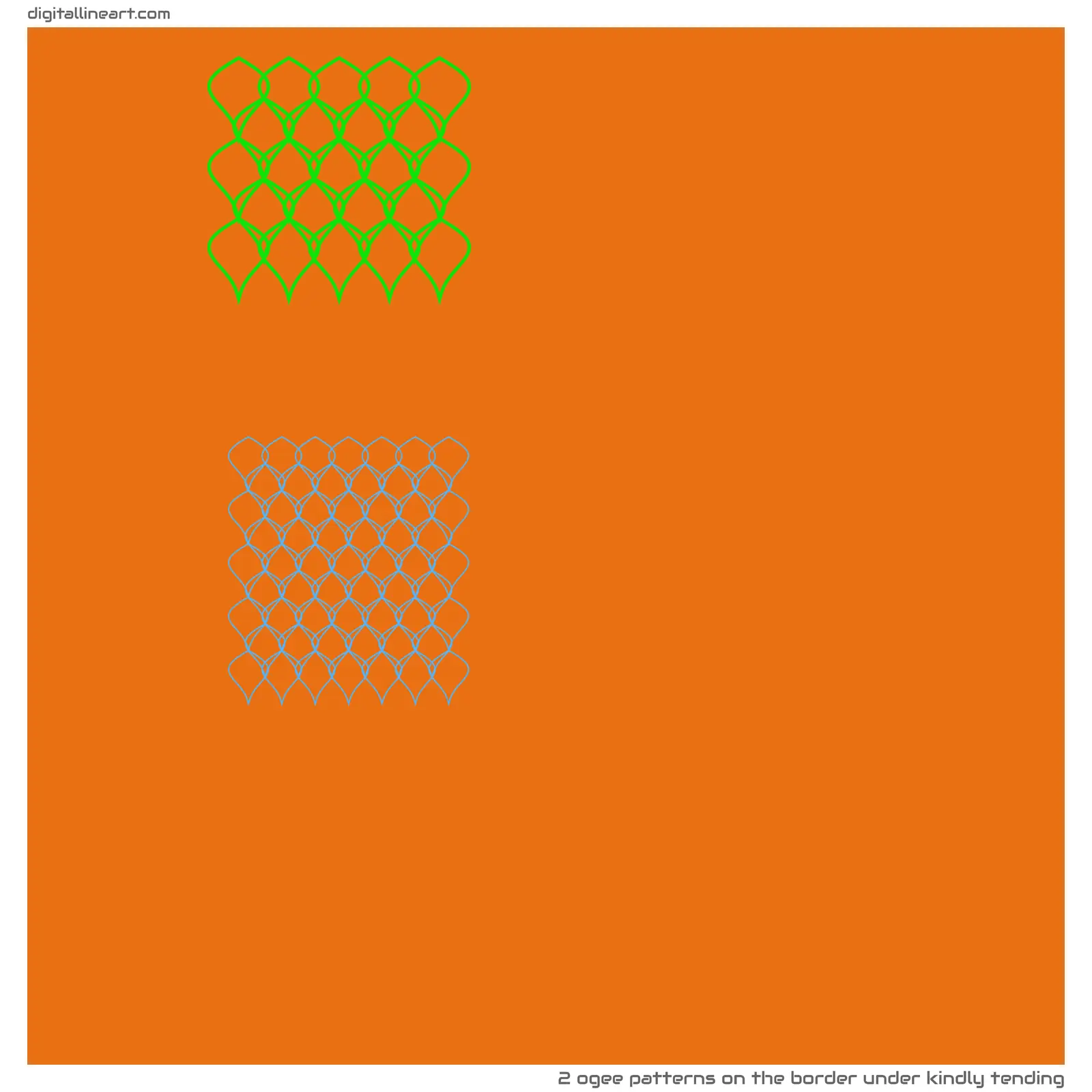 The Border under Kindly Tending — 2 ogee patterns