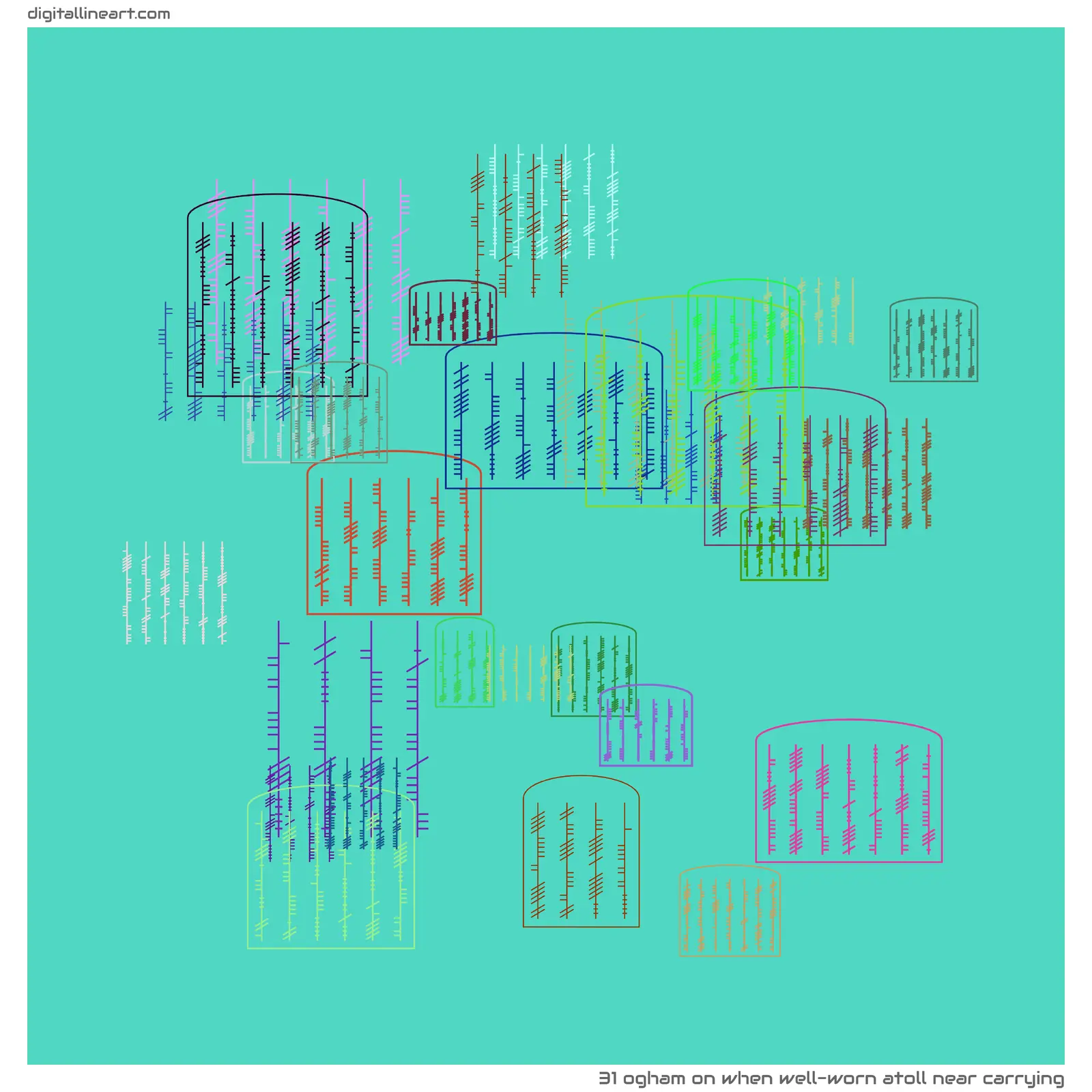 When Well-worn Atoll near Carrying — Ogham, 31 elements