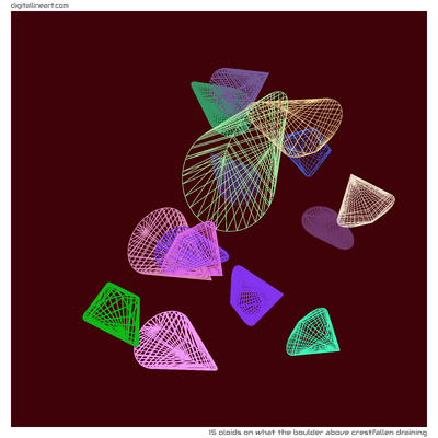 What the Boulder above Crestfallen Draining — 15 oloids