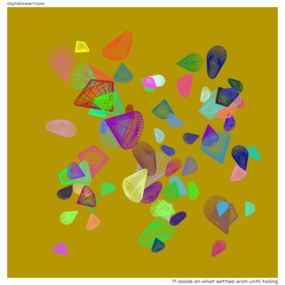 What Settled Arch until Toiling — 71 oloids