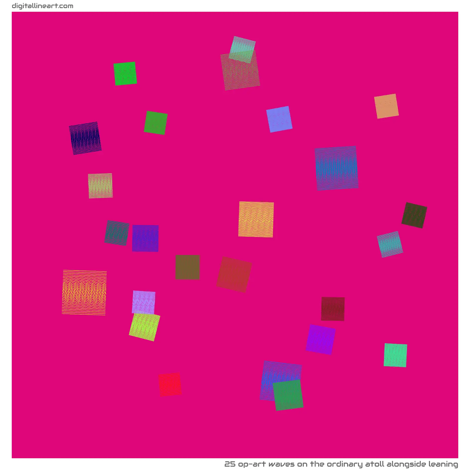 The Ordinary Atoll alongside Leaning — 25 op-art waves