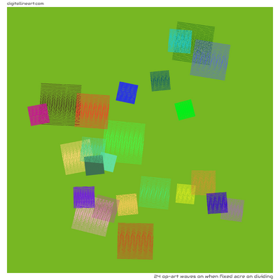 When Fixed Acre on Dividing — 24 op-art waves