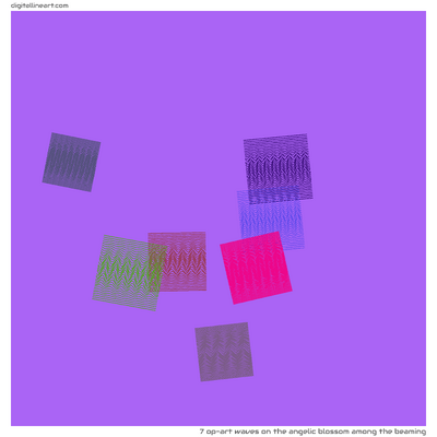 The Angelic Blossom among the Beaming — 7 op-art waves