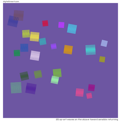 The Alcove toward Sensible Returning — 25 op-art waves