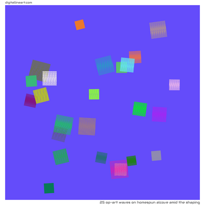 Homespun Alcove amid the Shaping — 25 op-art waves
