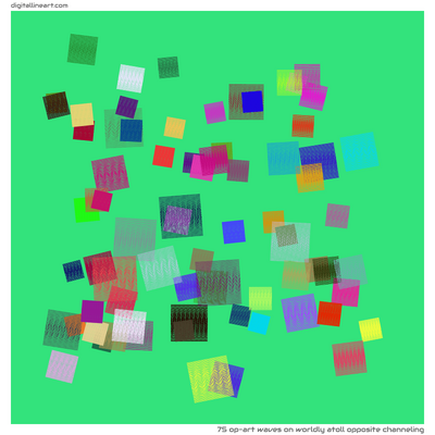 Worldly Atoll opposite Channeling — 75 op-art waves