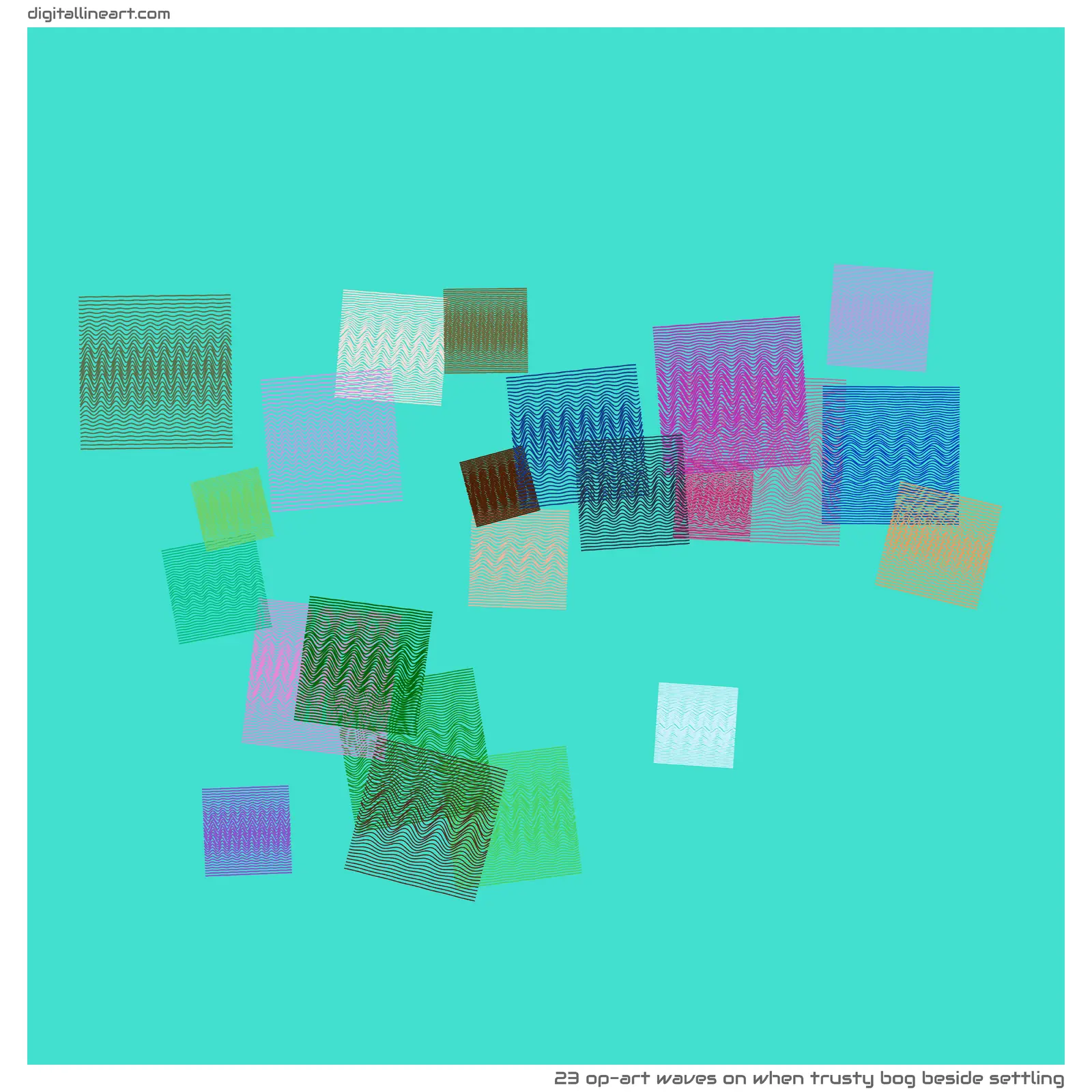 When Trusty Bog beside Settling — 23 op-art waves