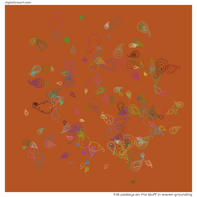 The Bluff in Woven Grounding — 148 paisleys