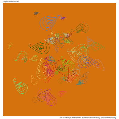 When Amber-toned Bog behind Melting — 56 paisleys