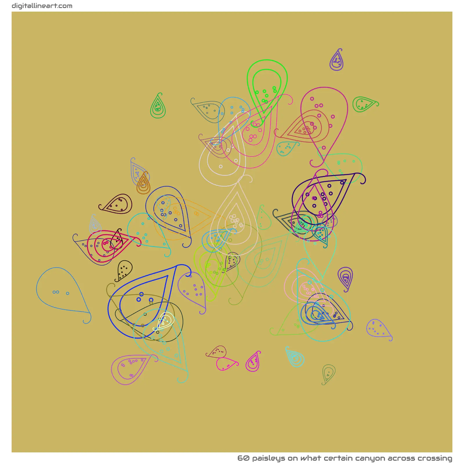 What Certain Canyon across Crossing — 60 paisleys
