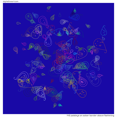 Sober Border above Fastening — 145 paisleys