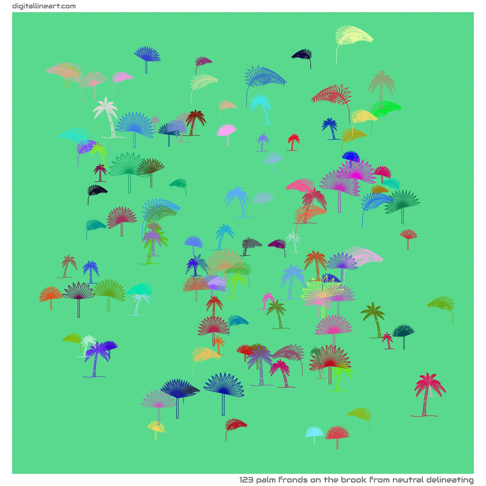 The Brook from Neutral Delineating — 123 palm fronds