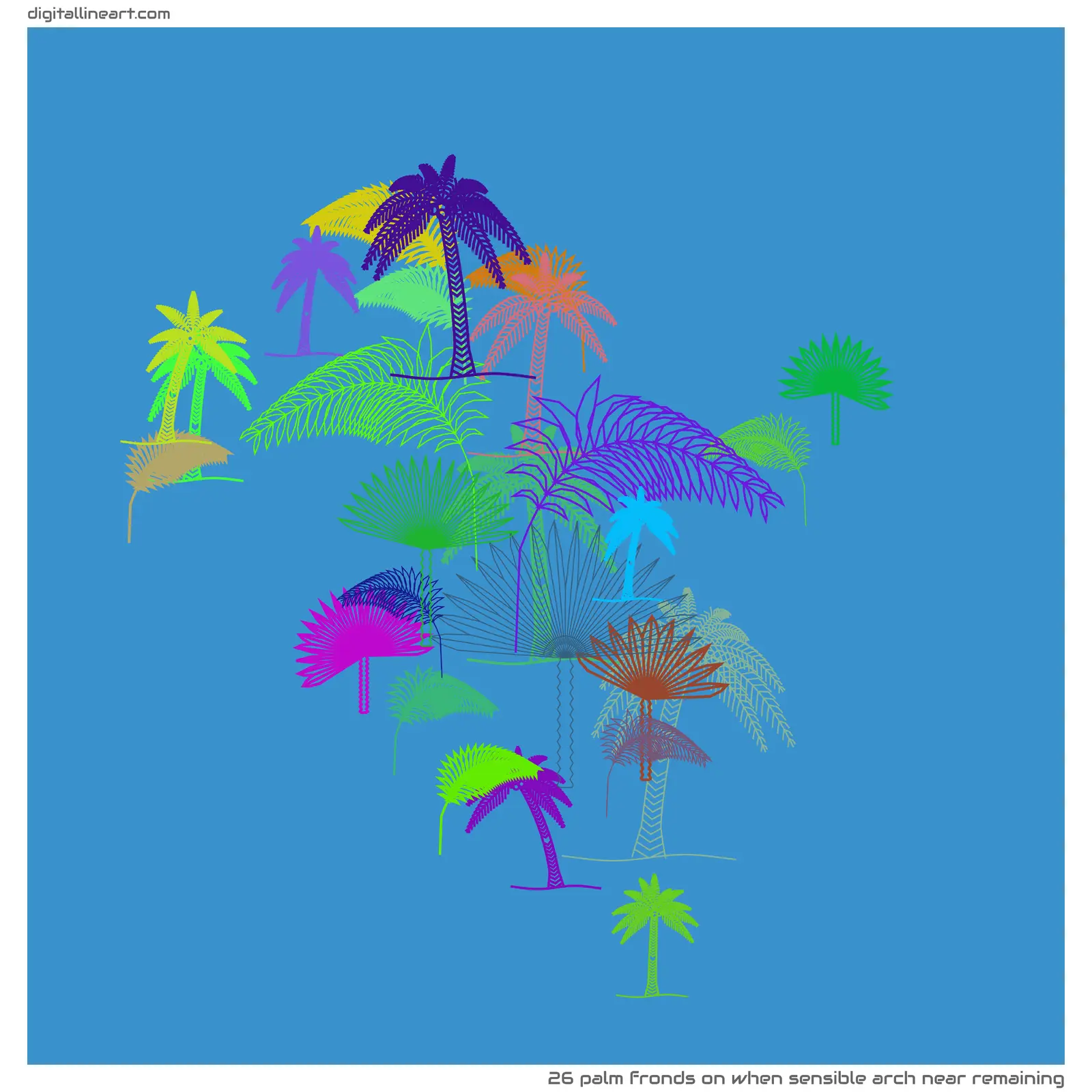 When Sensible Arch near Remaining — 26 palm fronds
