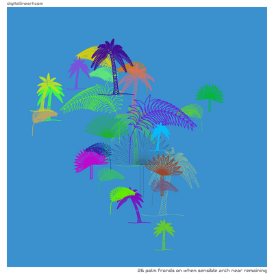 When Sensible Arch near Remaining — 26 palm fronds