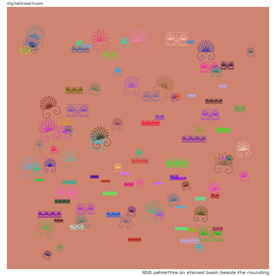Stained Basin beside the Rounding — 100 palmettes