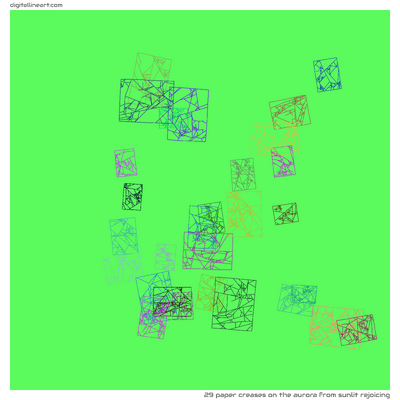 The Aurora from Sunlit Rejoicing — 29 paper creases