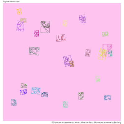 What the Radiant Blossom across Bubbling — 25 paper creases