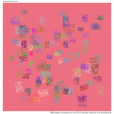 Mirthful Candle toward the Beckoning — 100 paper creases