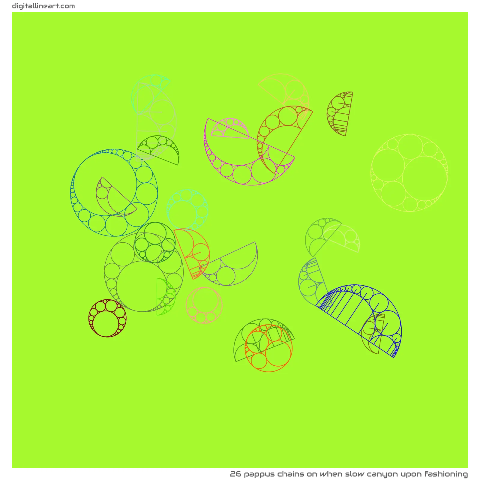 When Slow Canyon upon Fashioning — 26 pappus chains