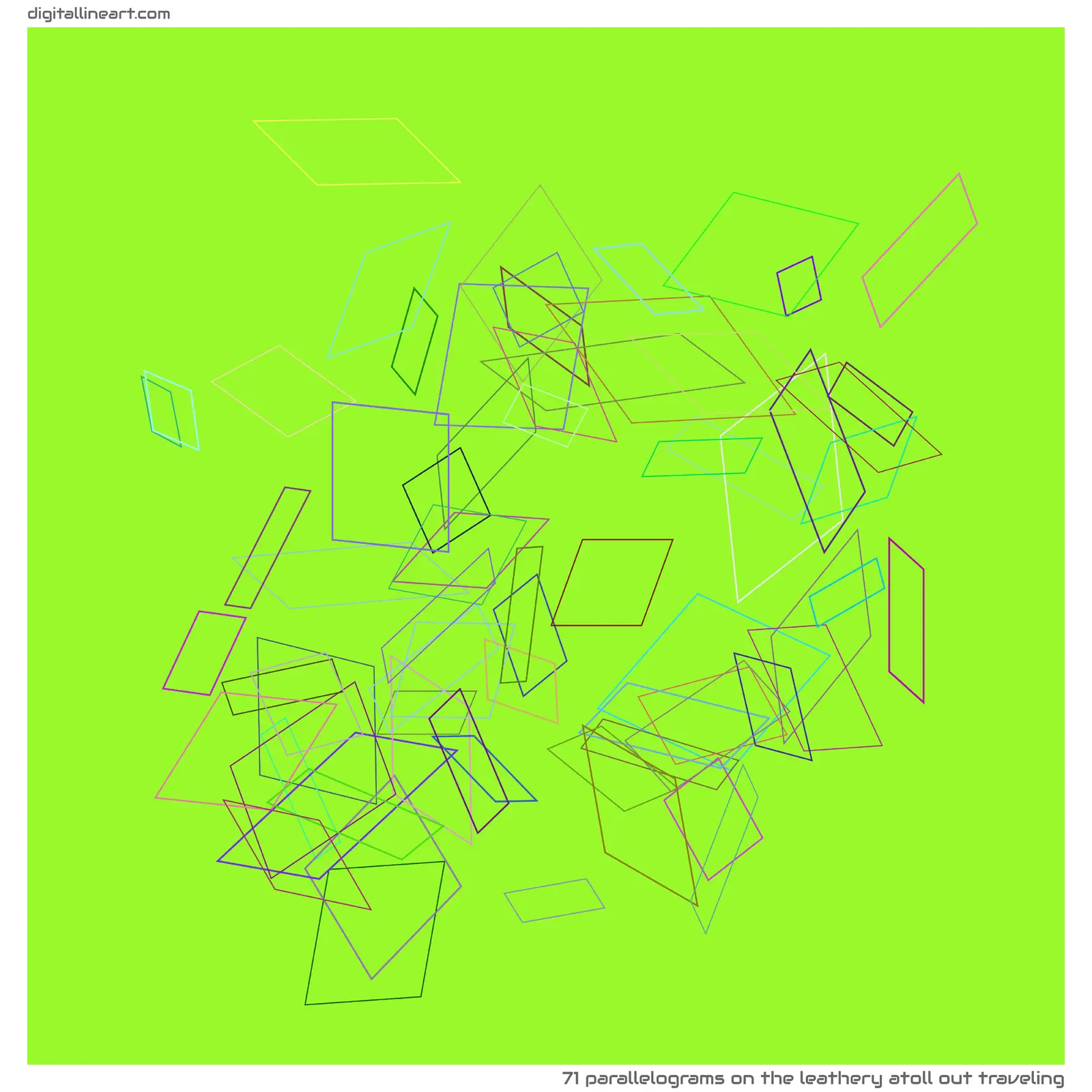 The Leathery Atoll out Traveling — 71 parallelograms