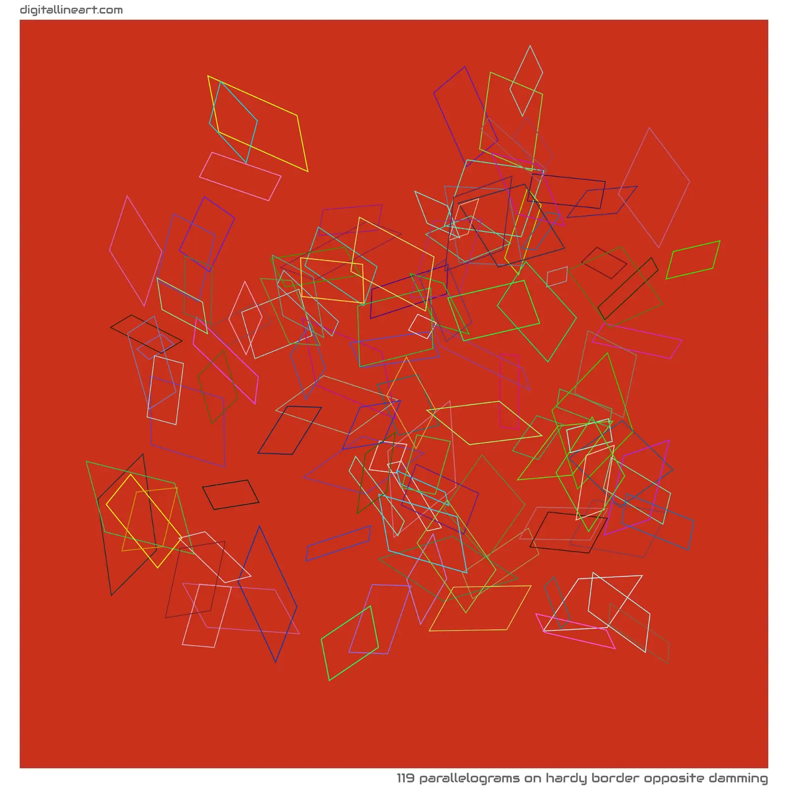 Hardy Border opposite Damming — 119 parallelograms