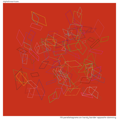 Hardy Border opposite Damming — 119 parallelograms
